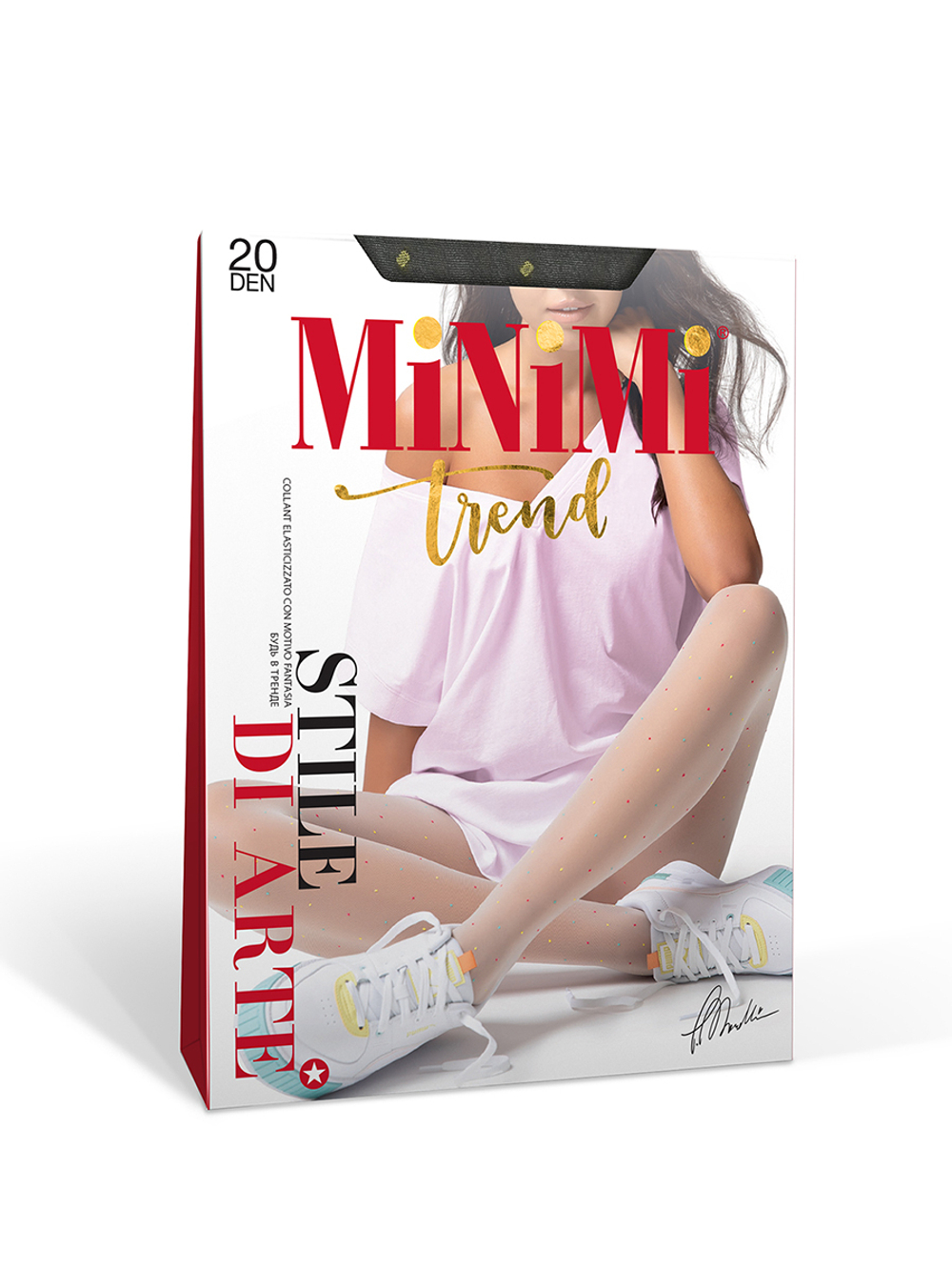 MiNiMi STILE DI ARTE 20 (колготки в разноцветный горошек)