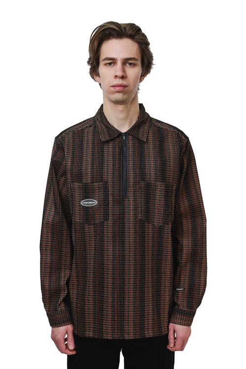 Рубашка YMKASHIX Velvet Tartan оранжевая / зеленая