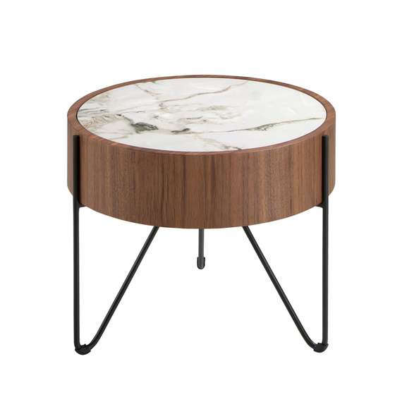 Журнальный столик Angel Cerda 2139 из ореха и керамики