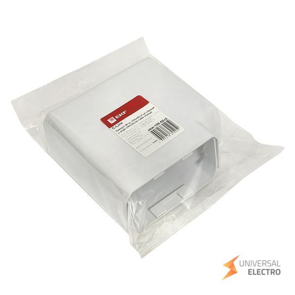 Поворот 90 гр, (105х50) (2 шт) белый EKF C-Line