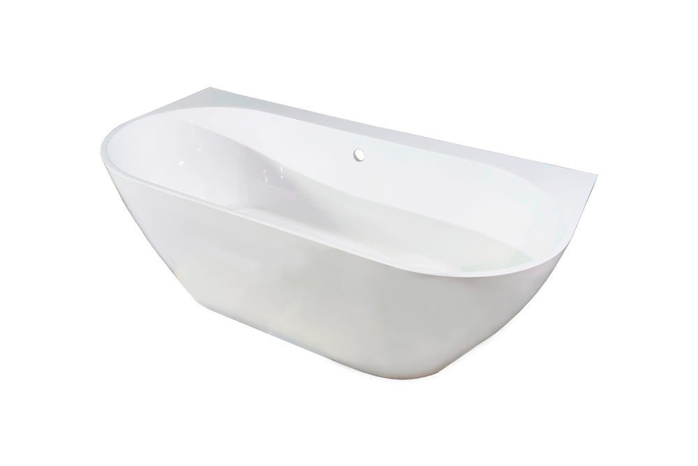 Ванна из литьевого мрамора Эстет Майами пристенная 170х85.5 белая, ФР-00010630