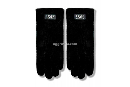 UGG Перчатки Замшевые Мужские Черные