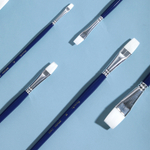 Набор кистей DELI "Finenolo", №6, плоская, березовая ручка 32 см, 6 штуки в уп., синтетика