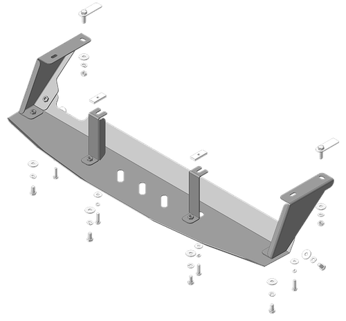 Усиленная защита Motodor Зад. бампера. 2 мм, Сталь. для Volkswagen Tiguan 2017-н.в. арт.02746
