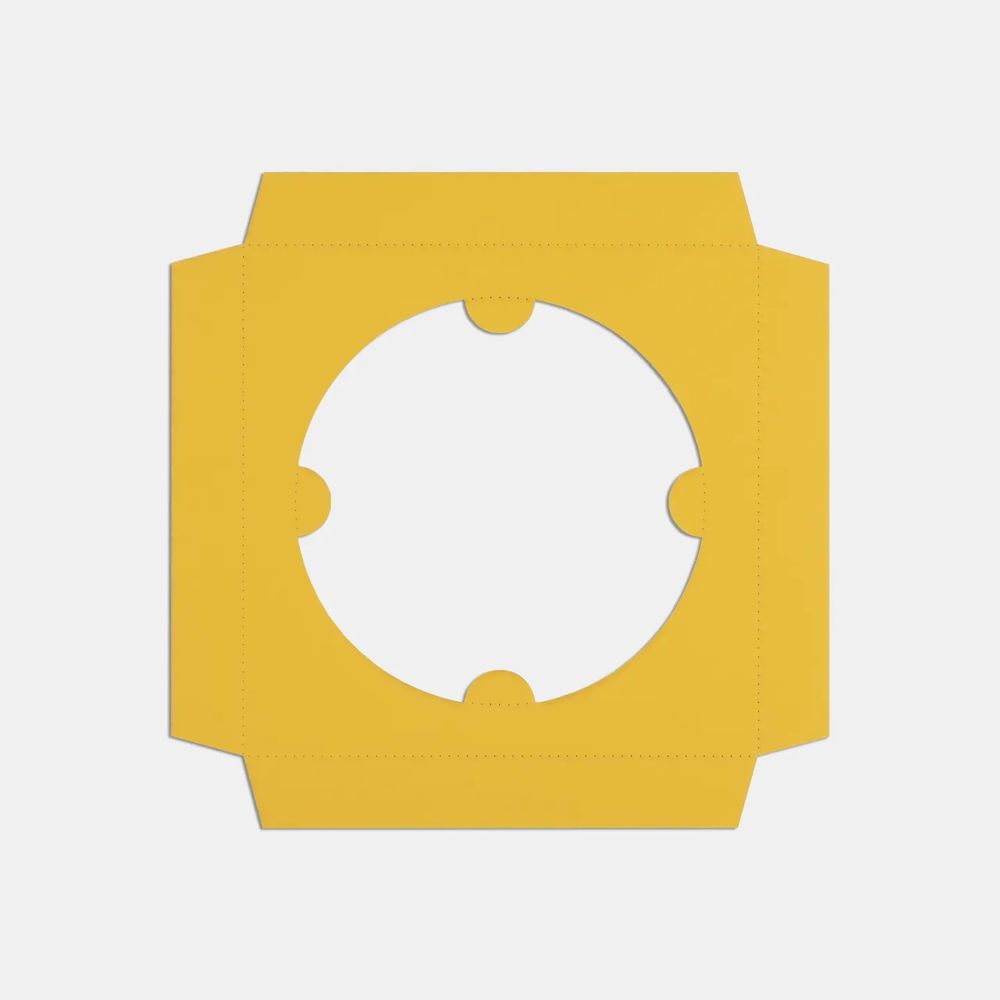 Ложемент для кулича 170*170 мм (желтый)