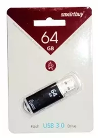 Флешка 64-GB USB-3.0 SmartBuy V-Cut чёрный