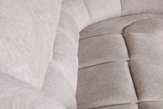 San-Remo угловой диван-кровать с реклайнером, микромех Rozy ivory