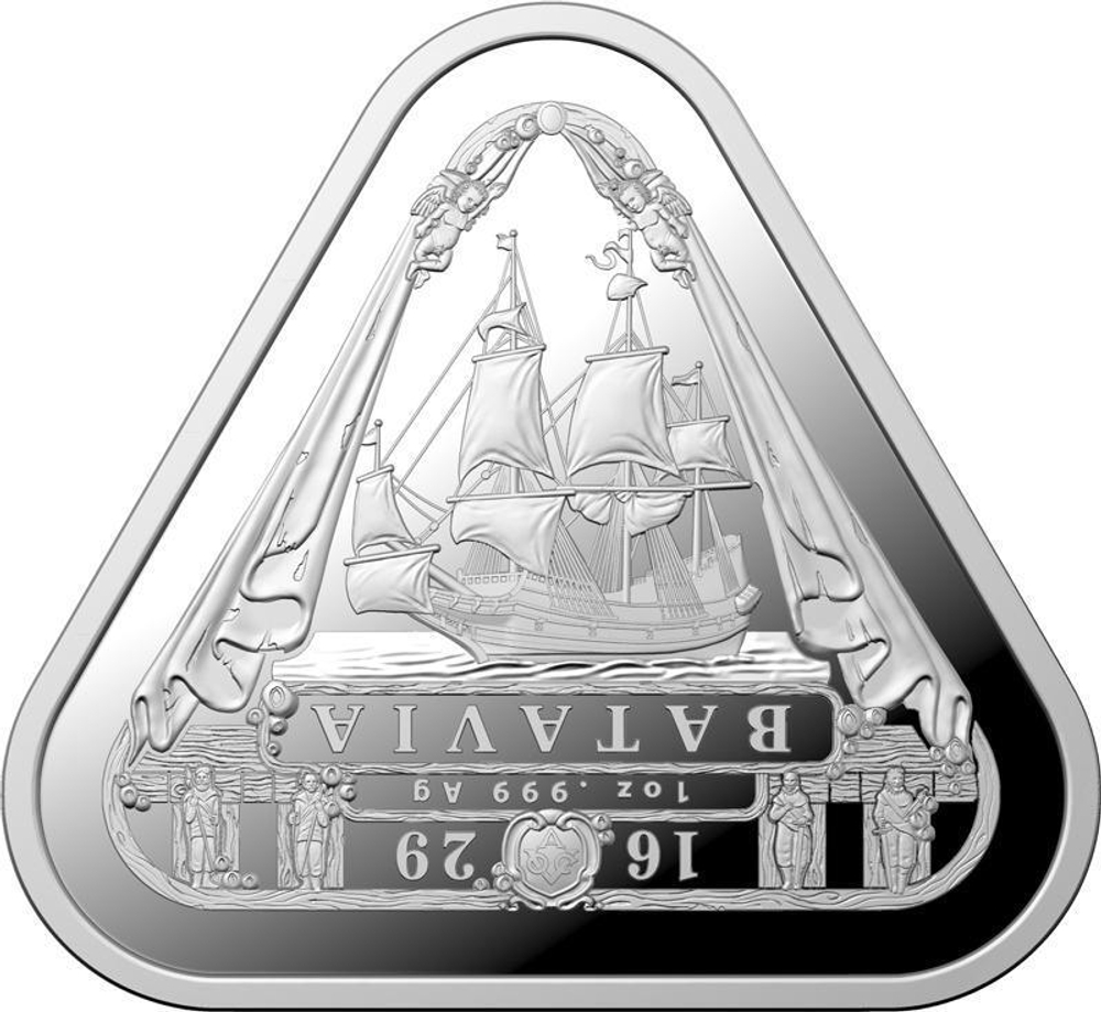 1 доллар. Батавия (Batavia) Корабль Парусник. Серебро. Австралия. 2019 год