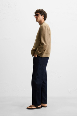 ZARA БОМБЕР ИЗ ИСКУССТВЕННОЙ ЗАМШИ, БЕЖЕВЫЙ