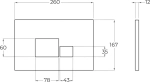 Кнопка смыва BelBagno BB070CR.MAT хром матовый