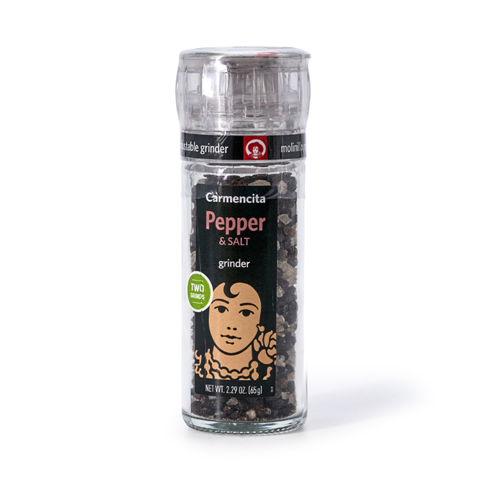 Carmencita Черный перец горошек и морская соль,мельница 225 г