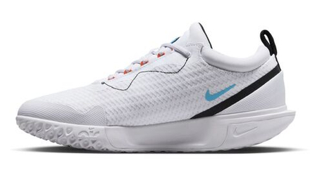 Мужские кроссовки теннисные Nike Zoom Court Pro HC - white/black/baltic blue/picante red