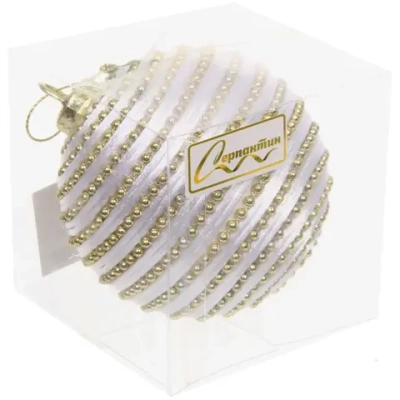 Новогодний шар «Сказочные узоры» 8 см, Золото