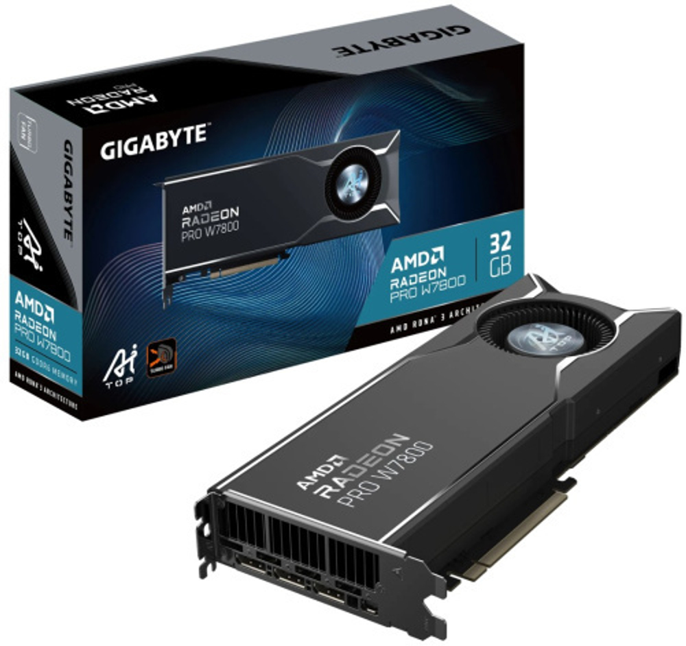 Видеокарта GIGABYTE Radeon PRO W7800 AI TOP (W7800 AI TOP 32G)