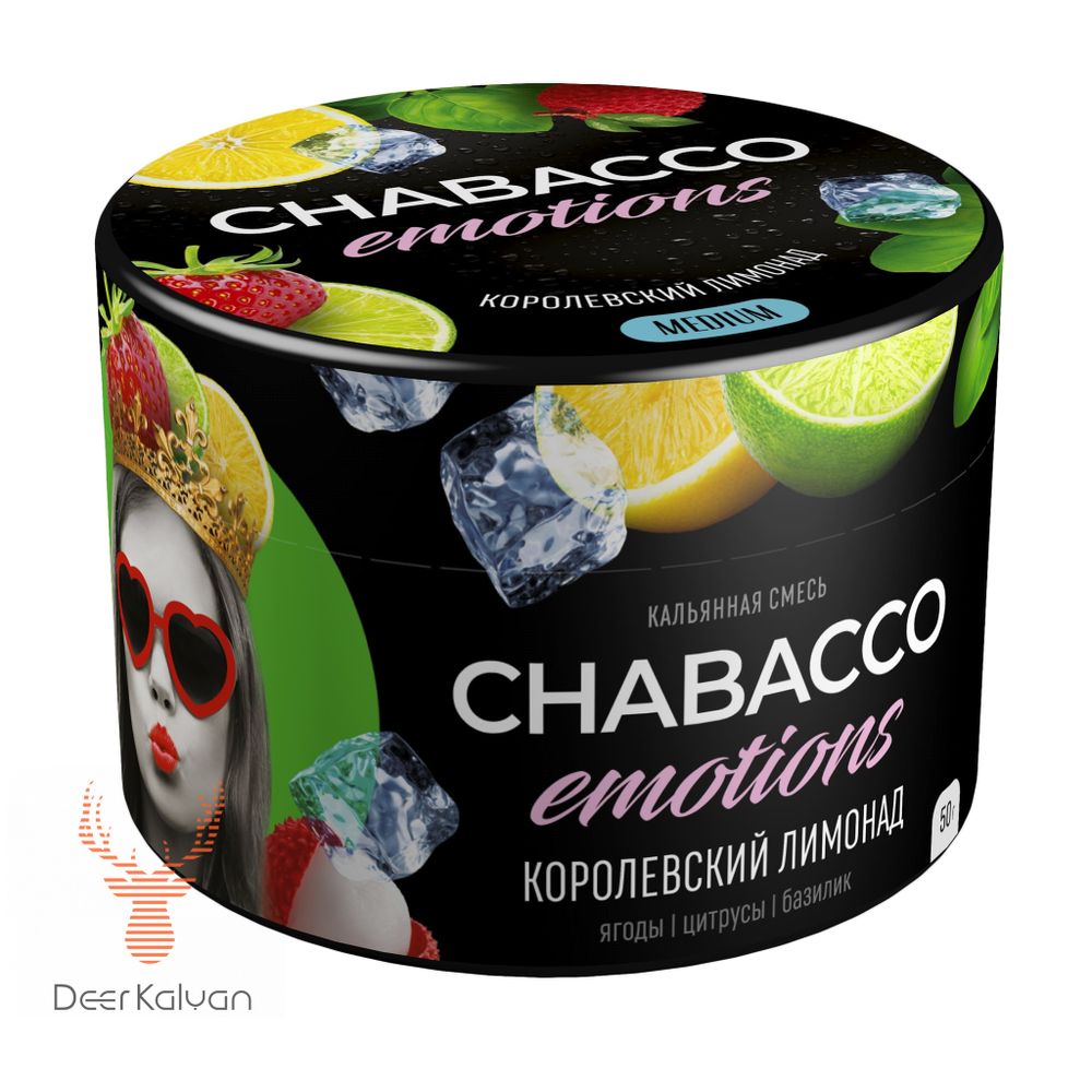 [М] Chabacco &quot;Royal Lemonade&quot; (Ягоды, Цитрус, Базилик) Medium 50 гр.