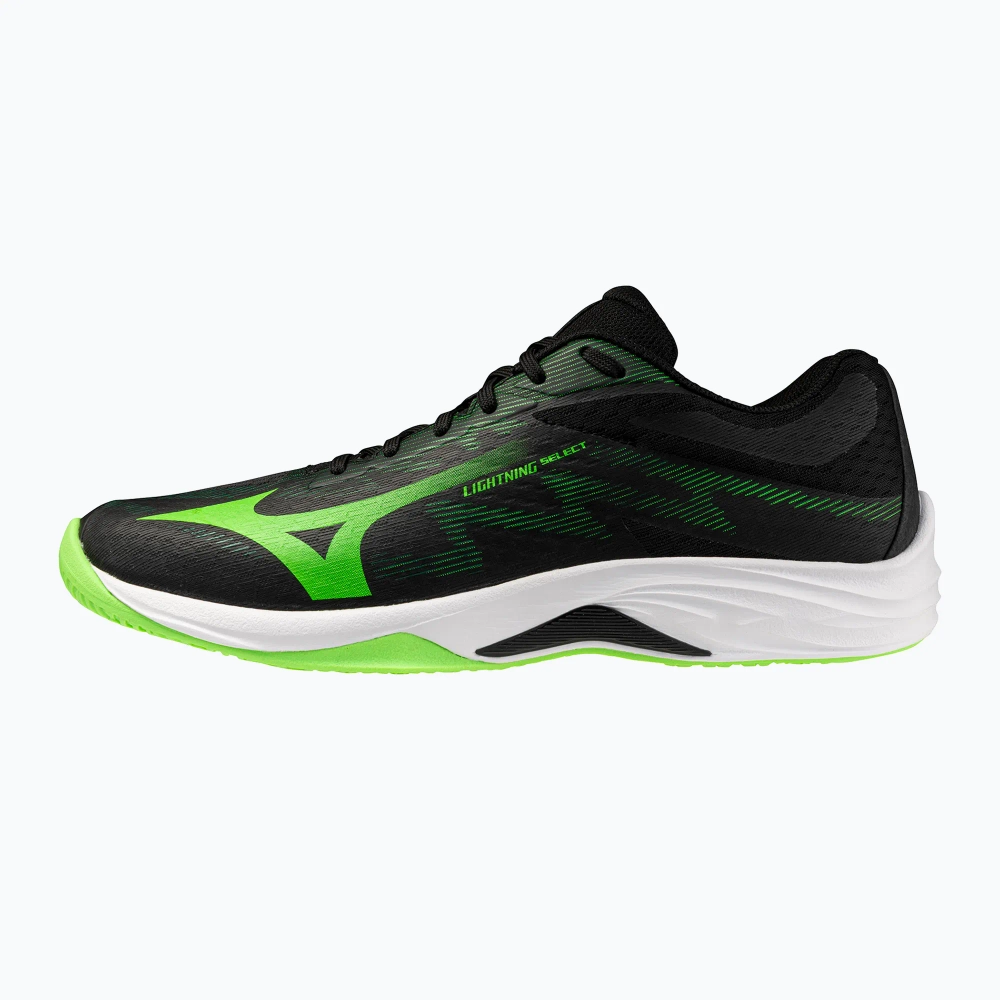 Кроссовки волейбольные Mizuno Lightning Select black/jasmine green