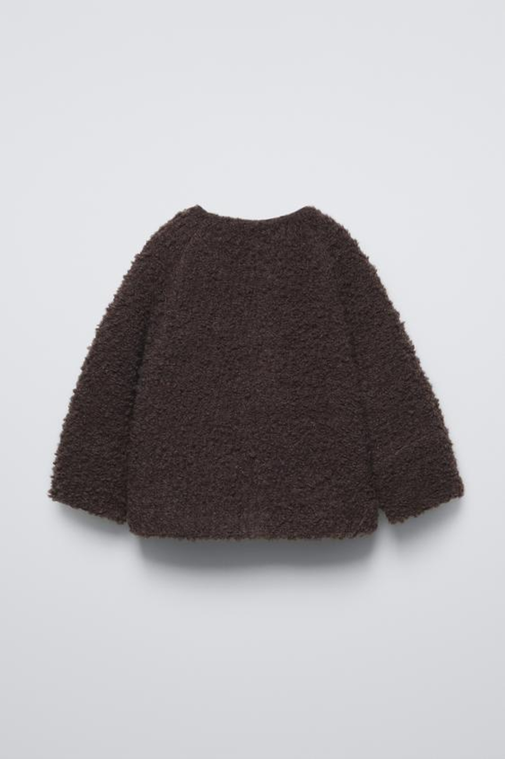 ZARA КАРДИГАН ИЗ СИНТЕТИЧЕСКОЙ ШЕРСТИ И АЛЬПАКИ, КОРИЧНЕВЫЙ