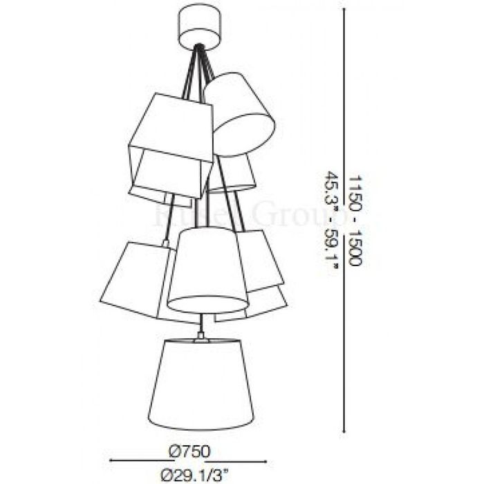 Люстра Ideal Lux HATS SP9 MODERN