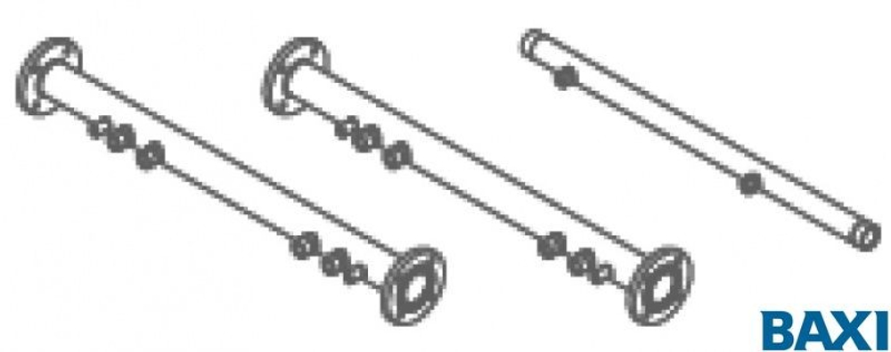 Набор коллекторов для двух котлов в каскаде LUNA Duo-tec MP 1.90/99/110. (7105849-)