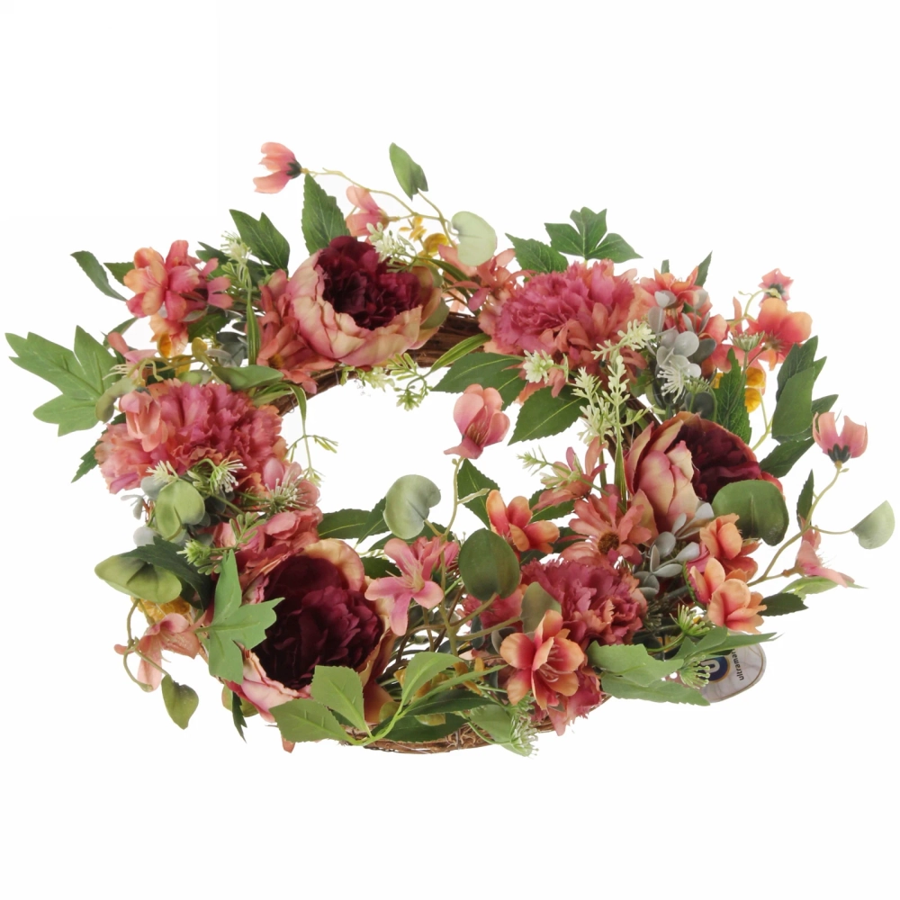 Цветы искусственные венок «Принцесса» 45см нежно-розовый