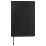 Блокнот в клетку с резинкой А5 (148x218 мм), 80 л., под кожу черный BRAUBERG "Metropolis Special", 111577