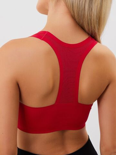 Бесшовный бюстгальтер-топ со спинкой-сеткой Laser Bra (Размер: M) (Цвет: черный)