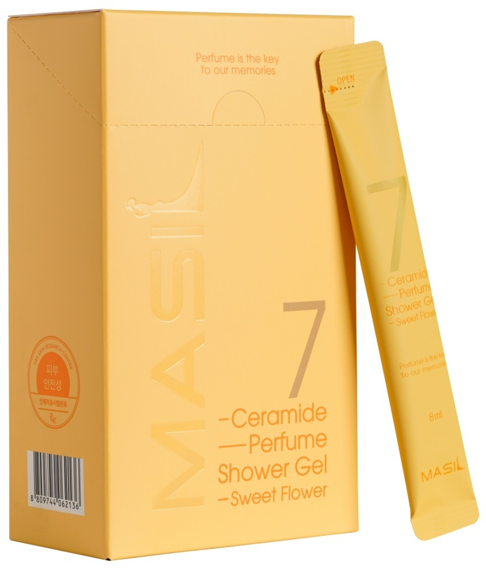 Masil 7 Питательный парфюмированный гель для душа с церамидами Ceramide Perfume Shower Gel Sweet Flower (стик) 8мл