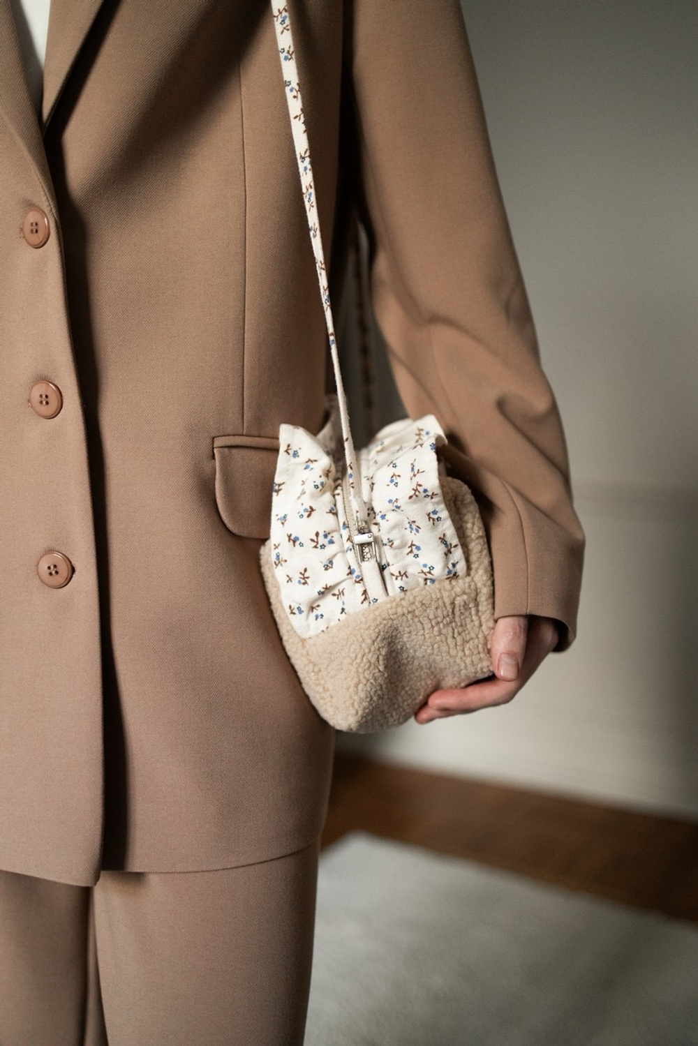 Косметичка Boho со съемной ручкой, Бежевый