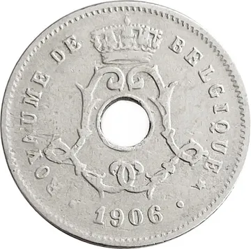 5 сантимов 1906 Бельгия (надпись на французском ROYAUME DE BELGIQUE)