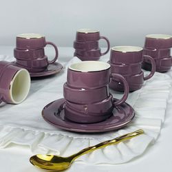 Lenardi 155-009 Кофейный набор 12пр. 140мл в под.уп.(х8)Фарфор