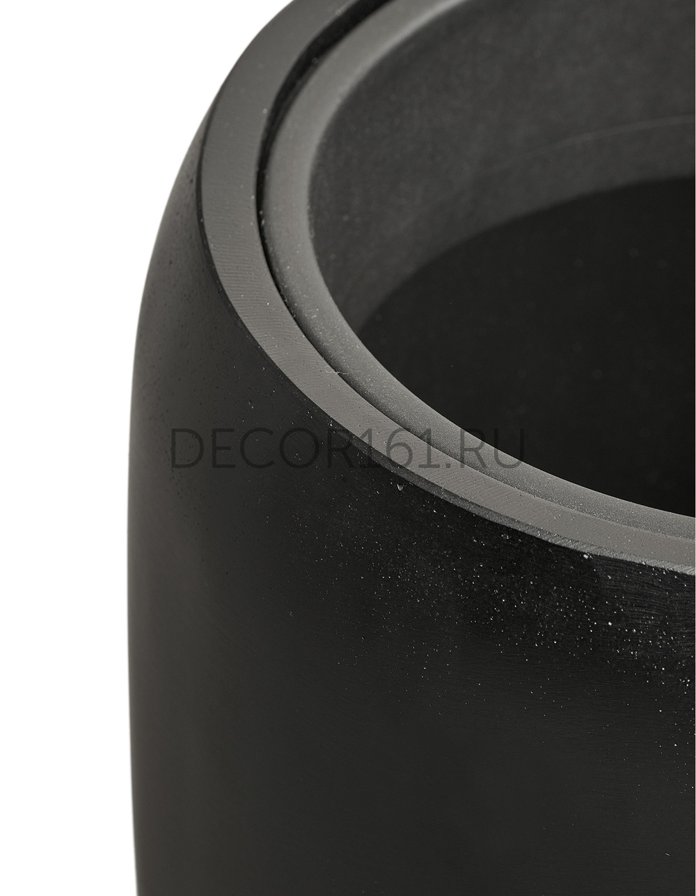 Кашпо TREEZ Effectory Black Stone Высокий округлый конус Антрацит в-51 см, д-32 см 41.33-12-22-091-BLCK-51