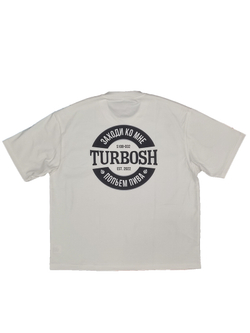 Футболка Turbosh x Диско Клуб "Пиво" белая