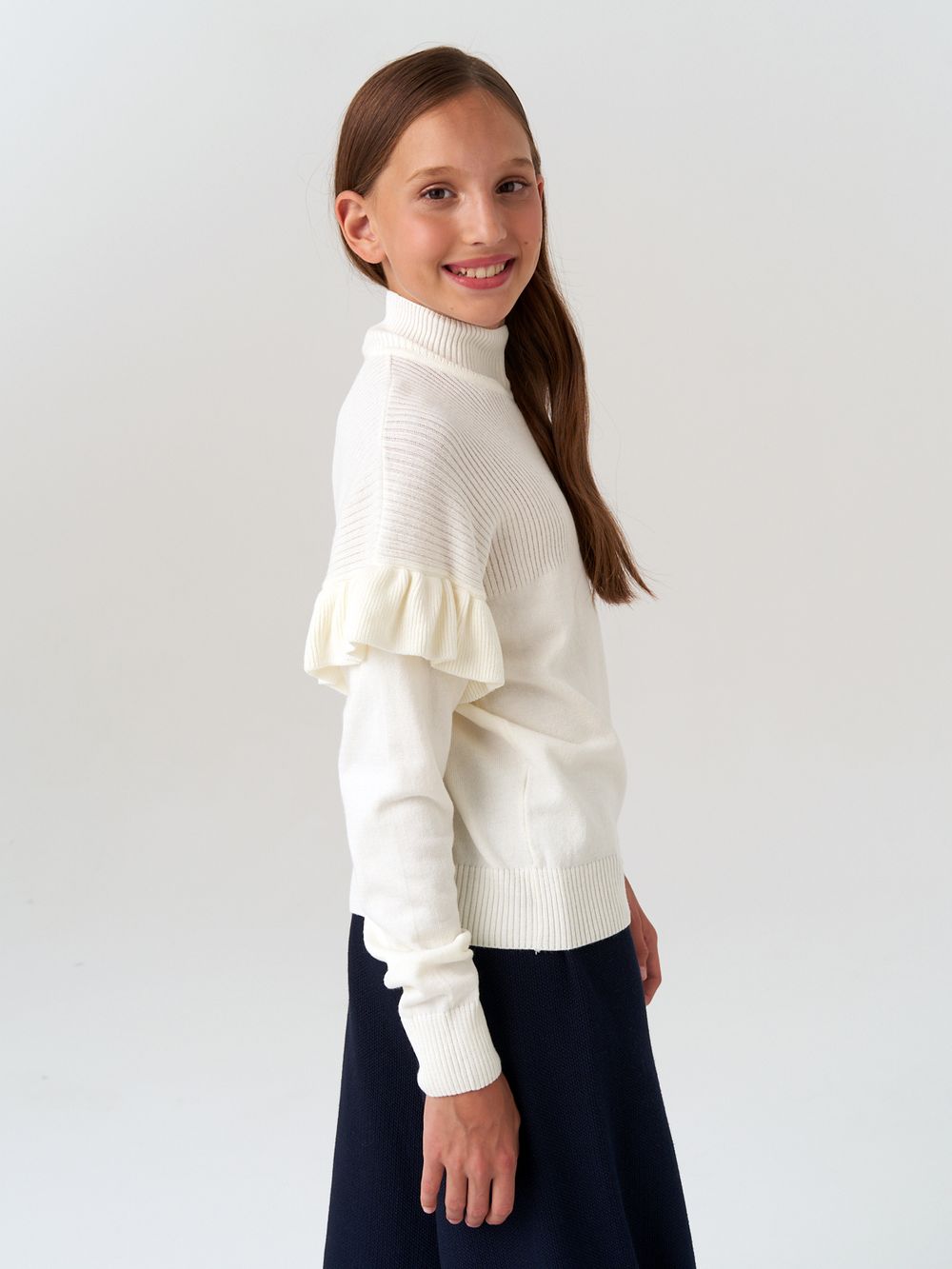 Джемпер для девочки AT244 молочный