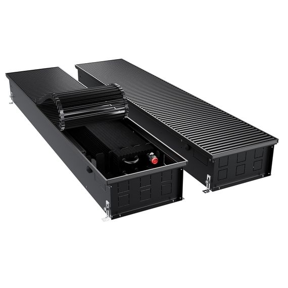 Конвектор внутрипольный Royal Thermo ATRIUM TURBO-150/300/1800-DG-U-BL