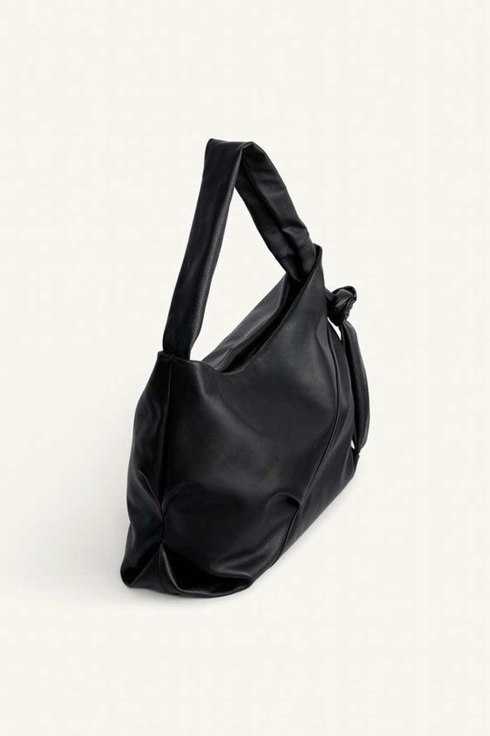 ZARA КОЖАНАЯ СУМКА ЧЕРЕЗ ПЛЕЧО, ЧЕРНЫЙ