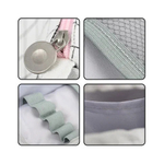 Пенал-косметичка Basir без наполнения, 20*10*9 см, серия "В клетку", 2 отделения на молнии, белый цвет