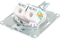 Розетка RJ45 Systeme Electric ATLASDESIGN двойная белая 35972