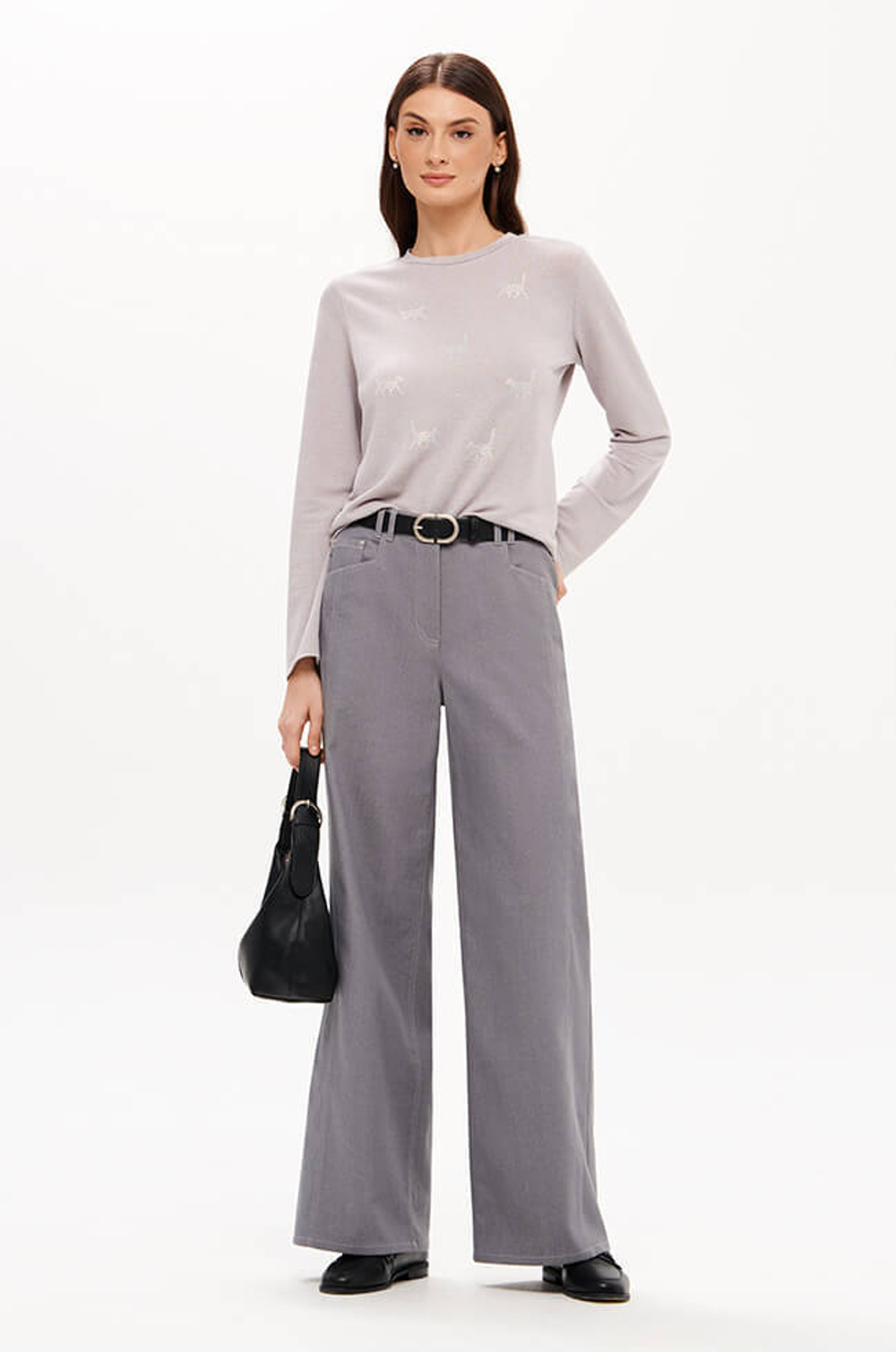 31205 Джинсы женские (серый джинс)