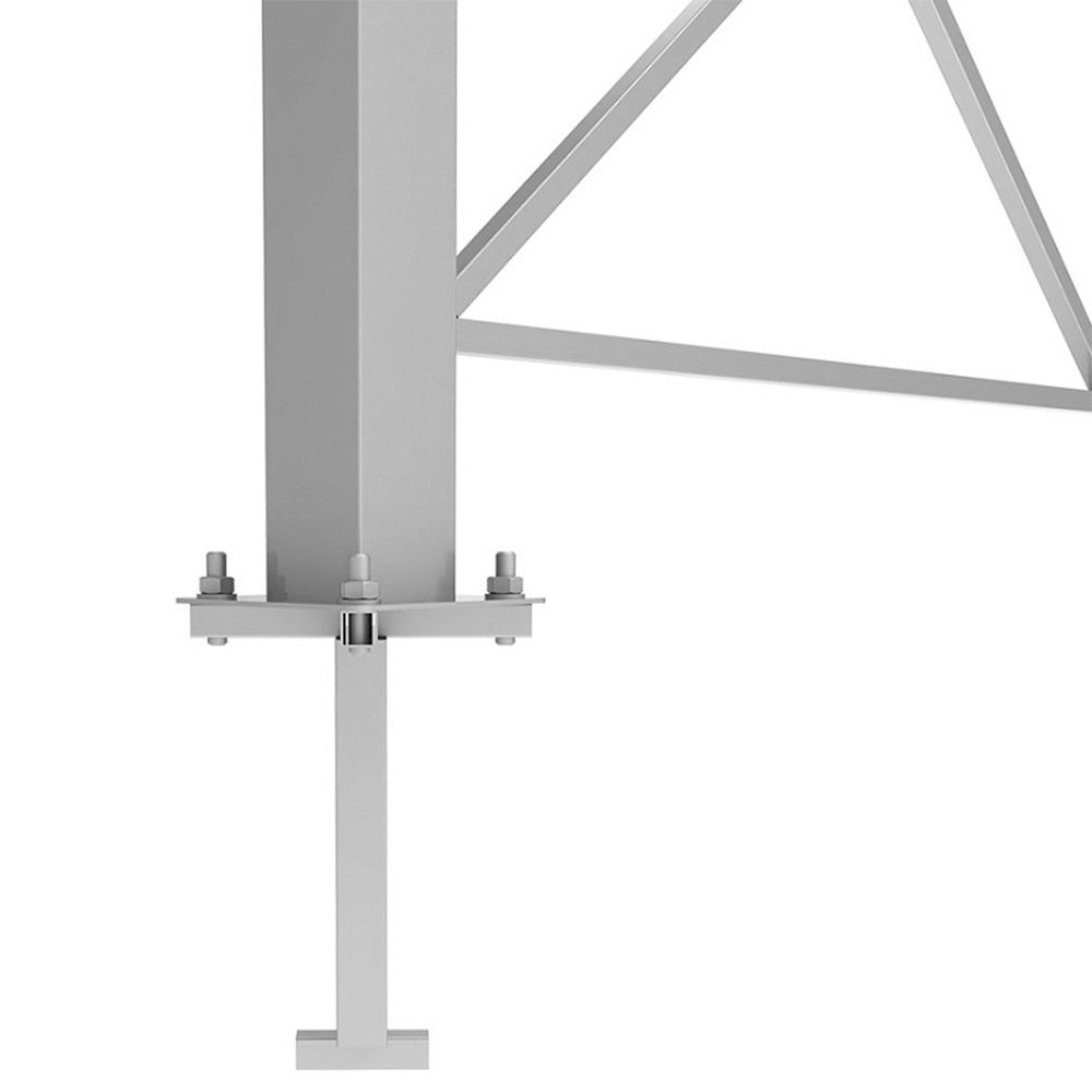 Пешеходное ограждение ПО-1 Крест тип 2 (секция + стойка), стойка 60х60 съемная, цинк