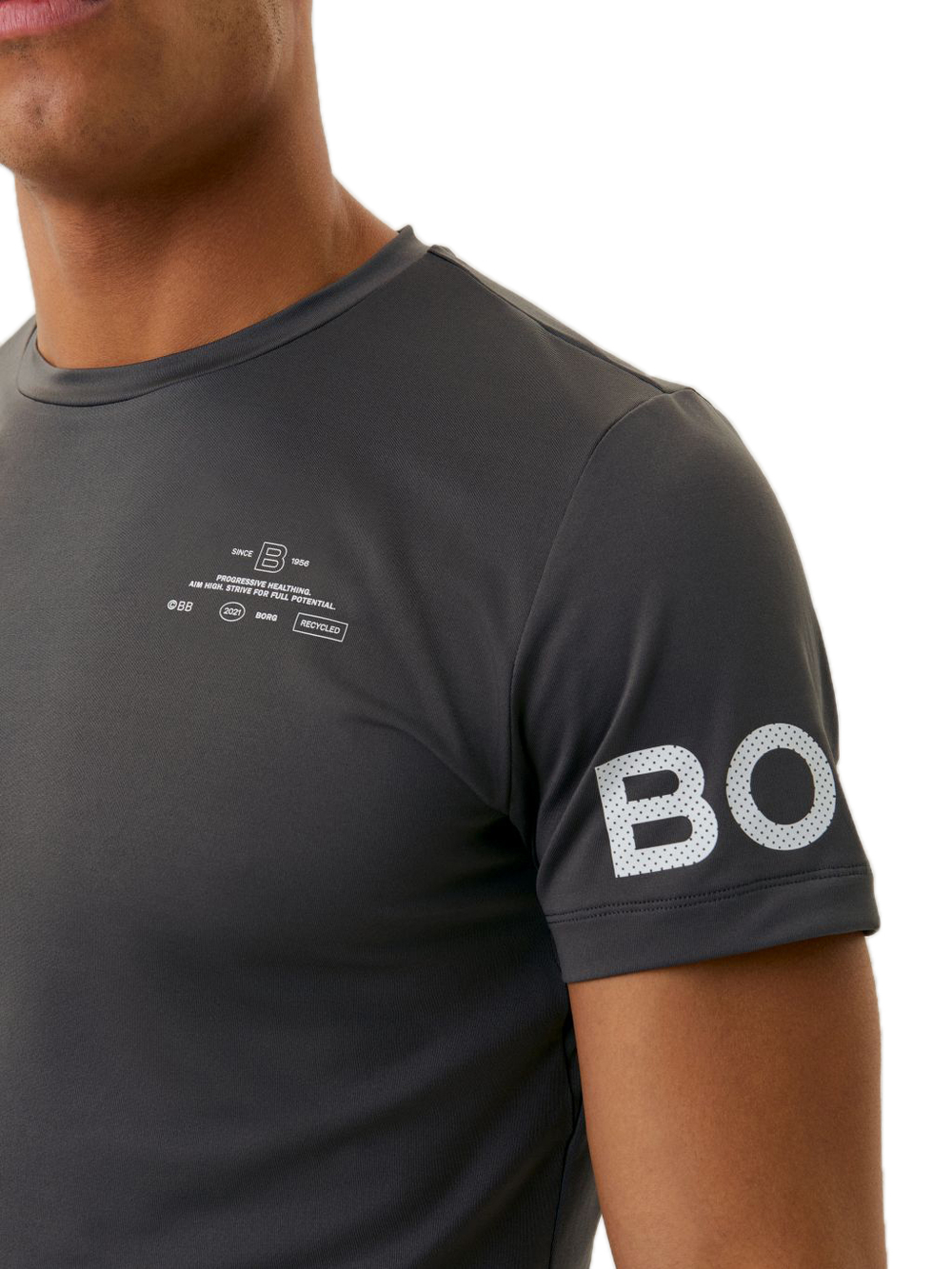 Футболка мужская теннисная Björn Borg Graphic T-Shirt M - pavement