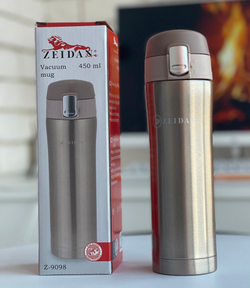 Термос-кружка "Zeidan" из нержавеющей стали 450мл, розовая, подарок