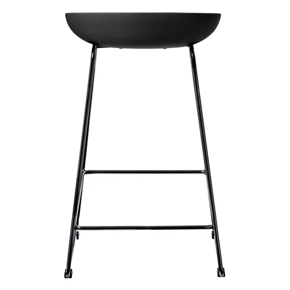 Полубарный стул Noel черный с черными ножками