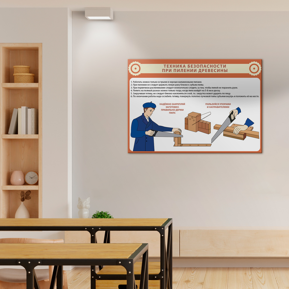 Стенд Техника безопасности при пилении древесины 150000839