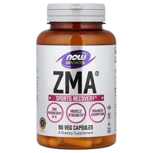 NOW Foods, Sports, ZMA®, добавка с цинком и магнием, 90 растительных капсул