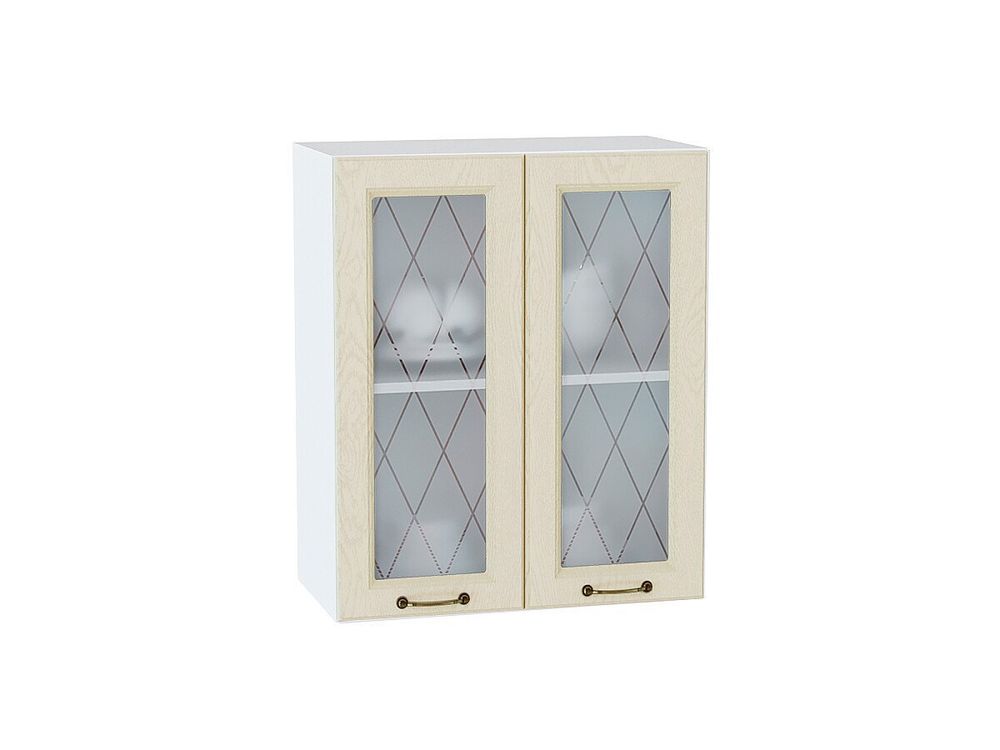 Шкаф верхний с 2-мя остекленными дверцами Ницца