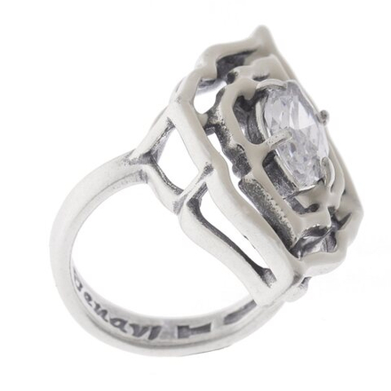 "Трелон" кольцо в серебряном покрытии из коллекции "Кутюр" от Jenavi