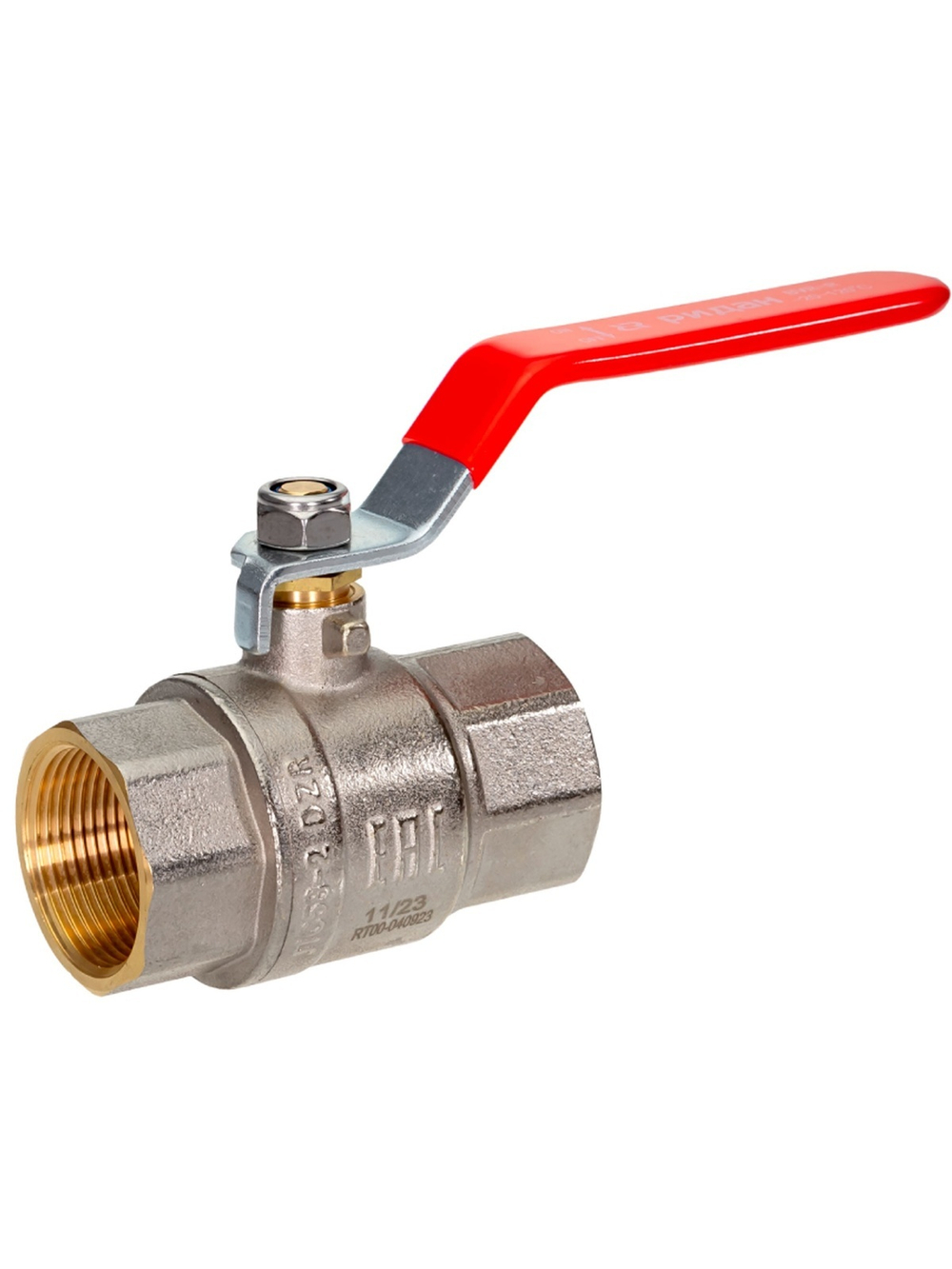 Кран шаровой латунный РИДАН BVR-R DN20 PN40 с внутренней резьбой, п/п, ручка