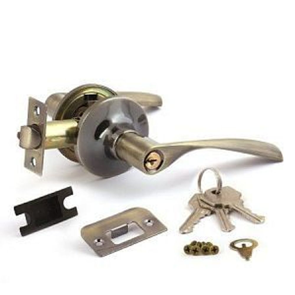 Ручка-защелка Аверс 8023-01 бронза кл-фиксатор
