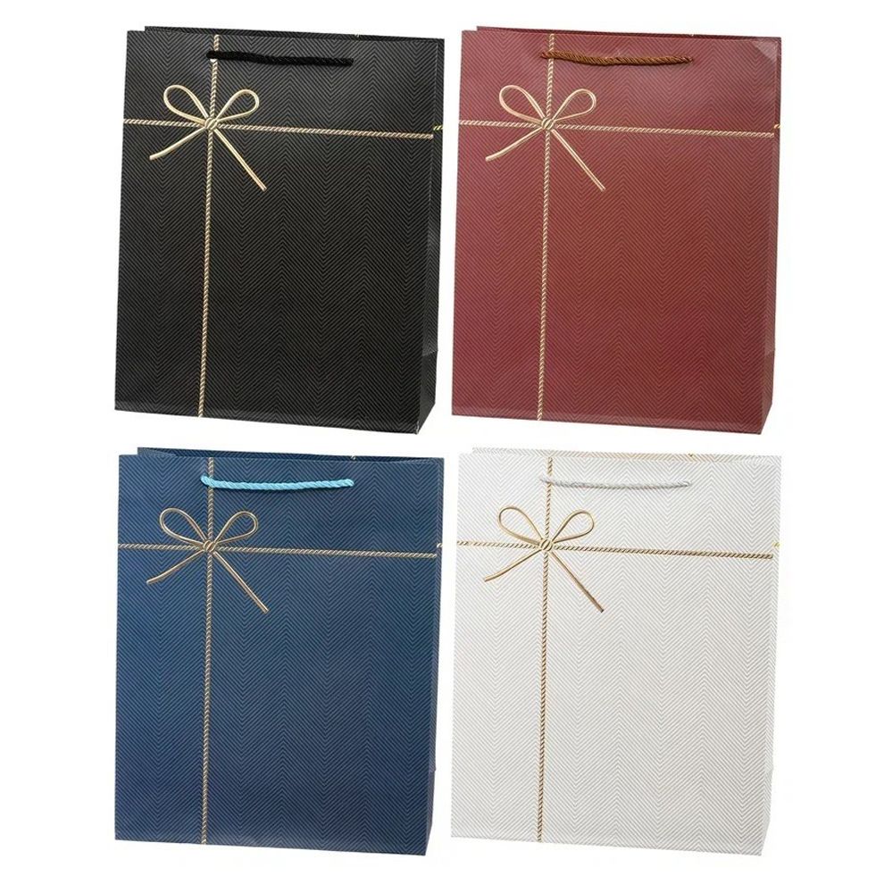 Подарочный пакет Basir, серия "Золотой бантик", 19,5*8*23,5 см, ассорти Подарочный пакет Basir, серия "Золотой бантик", 19,5*8*23,5 см, ассорти