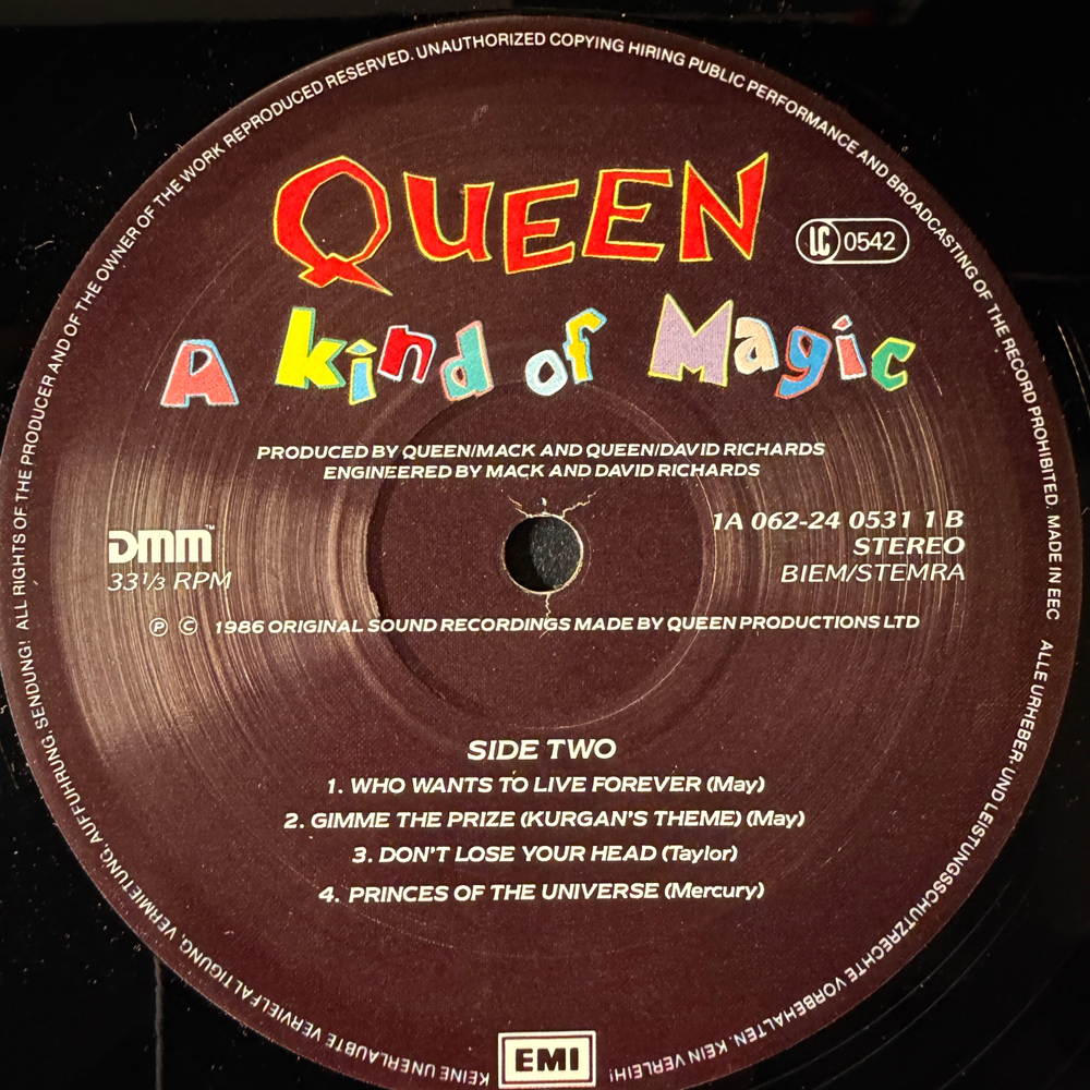 Queen ‎– A Kind Of Magic (Европа 1986г.)